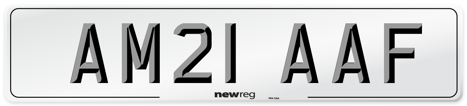 AM21 AAF Number Plate from New Reg